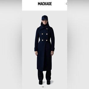 Mackage Women's Camel Wool Pea Coat
